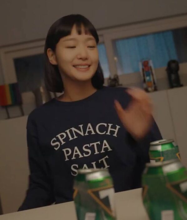 Kim Go-eun Yumi's Cells Kim Yumi Spinach Pasta Salt Long Sleeved T-Shirt