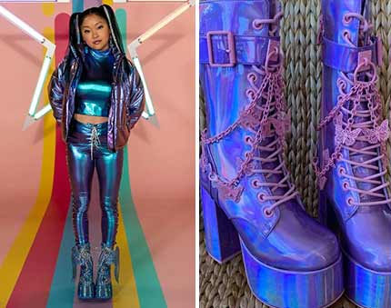 Boo Bitch Lana Condor Butterfly Boots