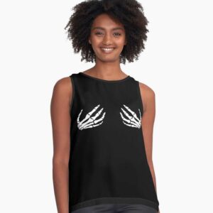 Good Trouble Anastasia Leddick Kelly Campbell Skeleton Hands On Boobs Sleeveless Top