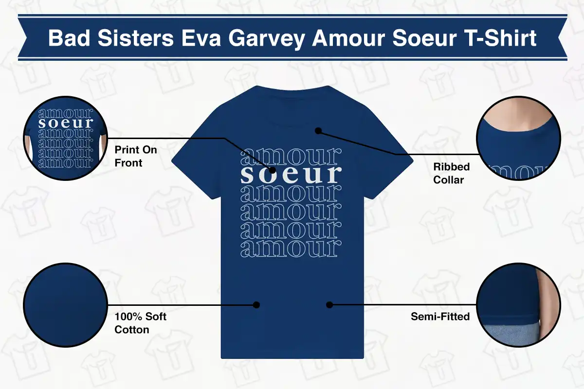 Bad Sisters Eva Garvey Amour Soeur T-Shirt