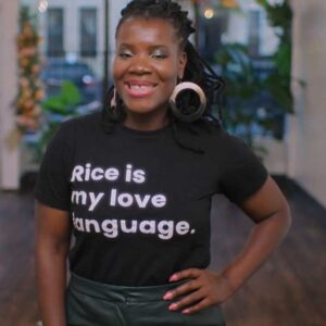 The Big Brunch Nadege Fleurimond Rice is my Love Language T-Shirt