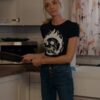 Brianne Howey Ginny & Georgia Georgia Miller Skull Burning Flame Crop Top
