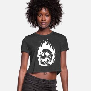 Brianne Howey Ginny & Georgia Season 2 Georgia Miller Skull Burning Flame Crop Top
