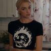 Ginny & Georgia Georgia Miller Skull Burning Flame Crop Top