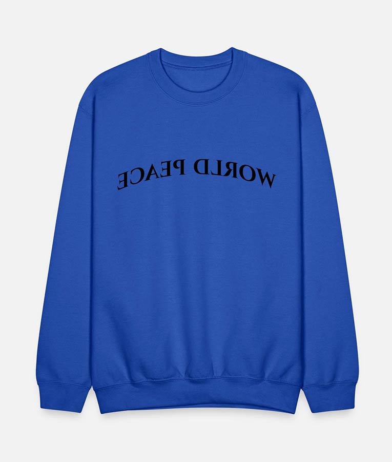 【BRICK】PEACE SLOGAN SWEATSHIRTS Somebody I Used to Know Ally World Peace Sweatshirt