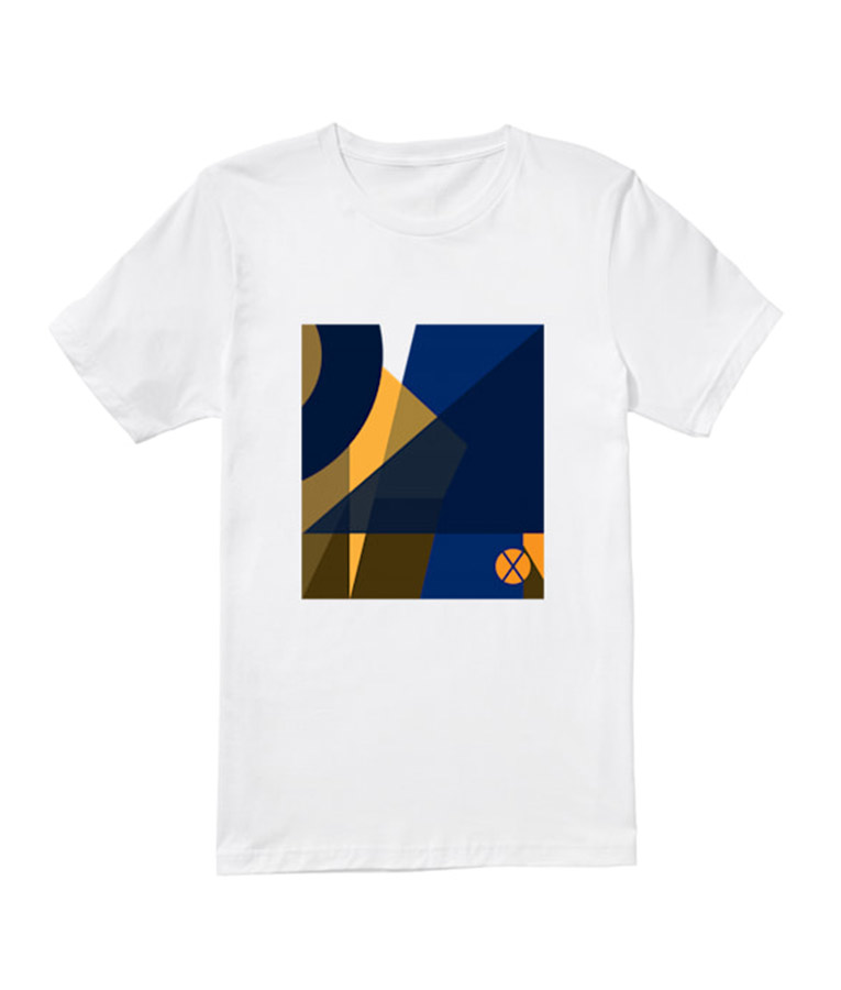 Armani Jackson Wolf Pack Everett Lang Square Design White T-Shirt