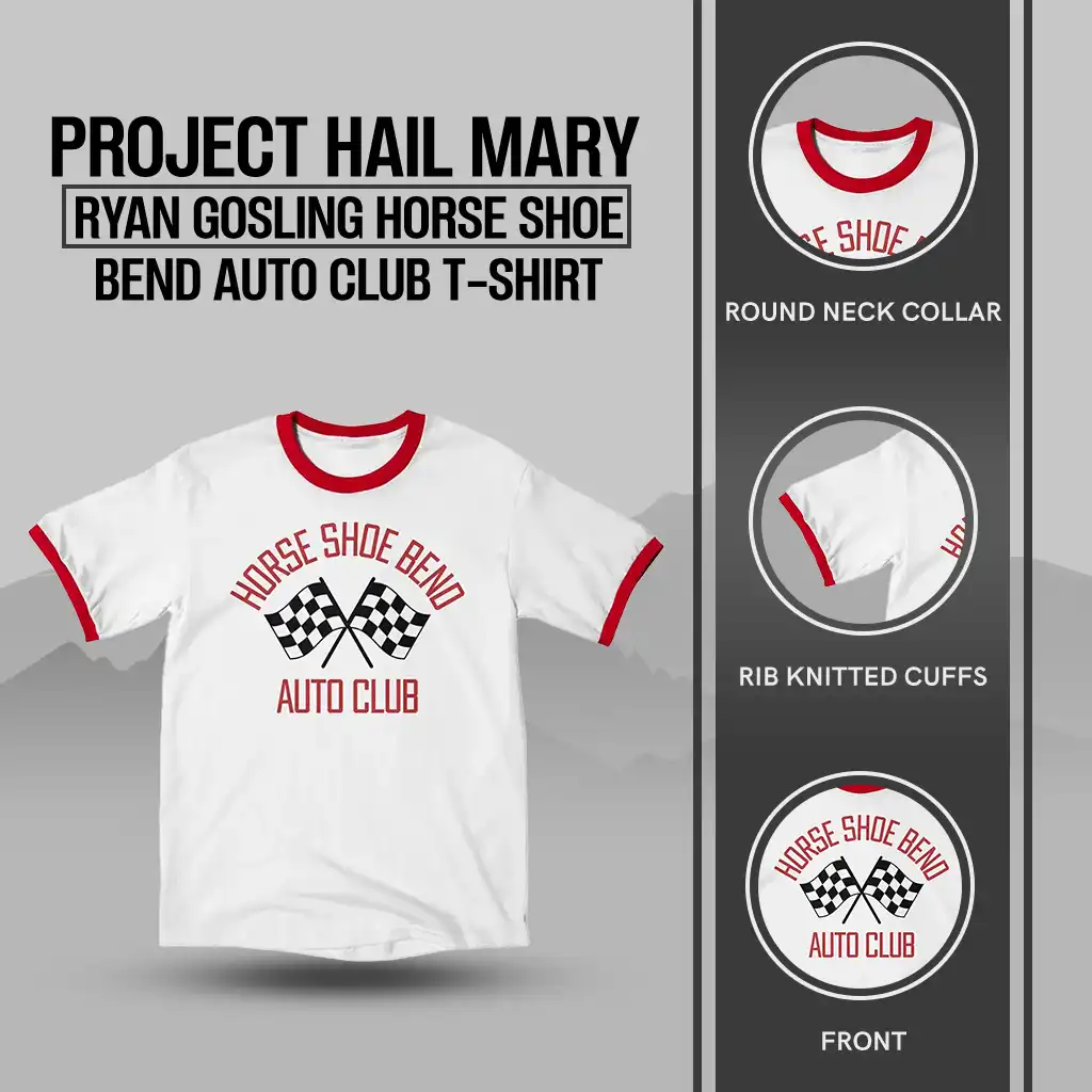 Project Hail Mary Ryan Gosling Horse Shoe Bend Auto Club T-Shirt
