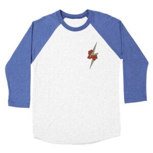 Alternative view of Somebody Somewhere Sam Bolt with Poppy Flower Baseball Shirt