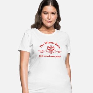 The Wiener Hole Grab a Frank with a Friend! Women's T-Shirt
