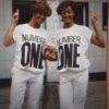 Wham! Andrew Ridgeley George Michael Number One T-Shirt