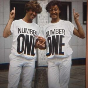 Wham! Andrew Ridgeley George Michael Number One T-Shirt