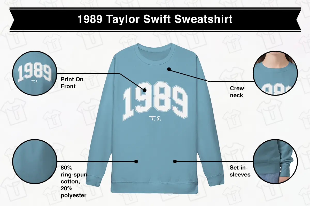 1989 Taylor Swift Sweatshirt Blue