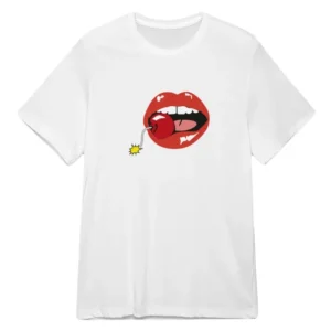 Aidan Wilde Argylle Cherry Lips Mouth T-Shirt