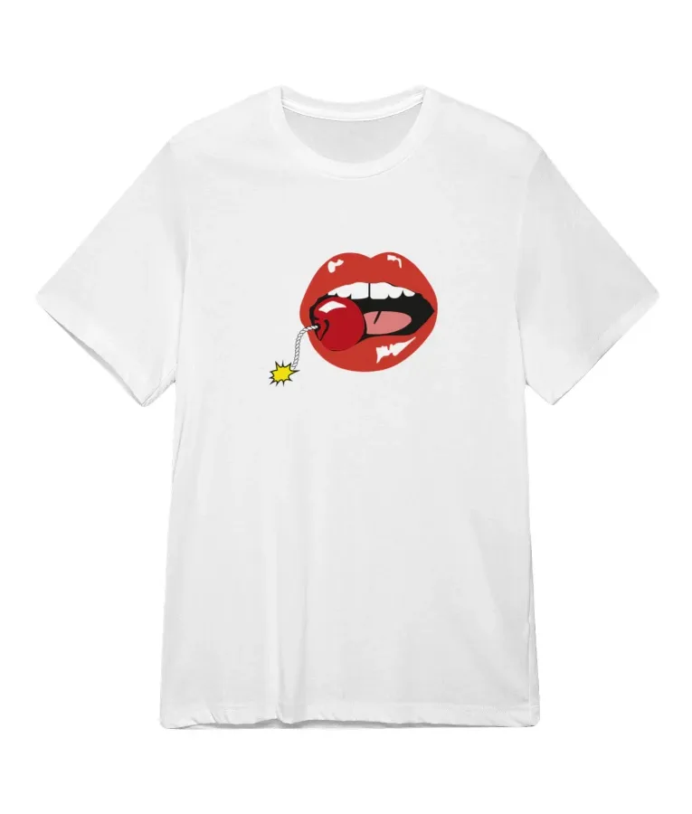 Argylle Aidan Wilde Cherry Lips Mouth T-Shirt - CreativeTDesign