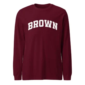 Brown Unisex Long Sleeve Tee