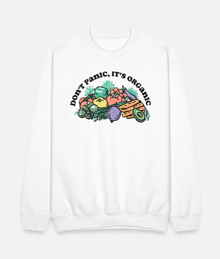 Don't Panic, It's Organic Unisex Crewneck Sweatshirt