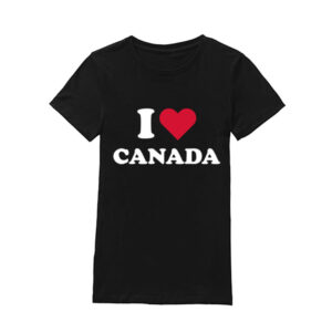 Elon Musk I Love Canada Black T-Shirt