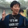 Sabrina Wu Joy Ride Deadeye It's an Honor Just to Be Asian -Sandra Oh T-Shirt
