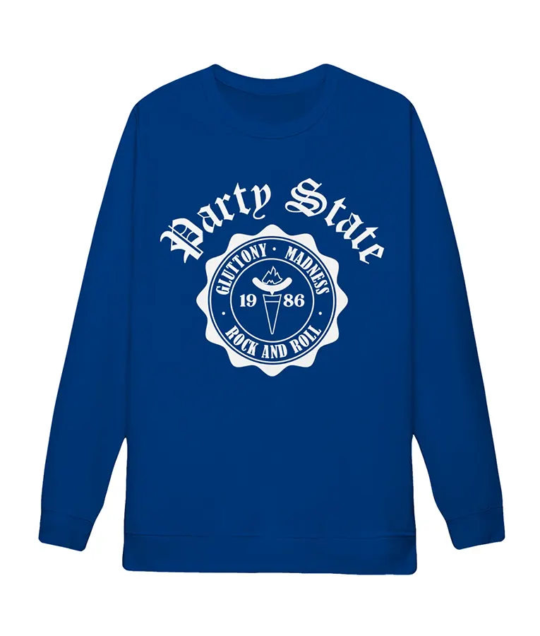Party State Gluttony Madness 1986 Rock and Roll Sweatshirt