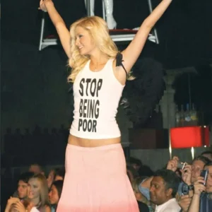 Paris Hilton Stop Being Poor Tank Top