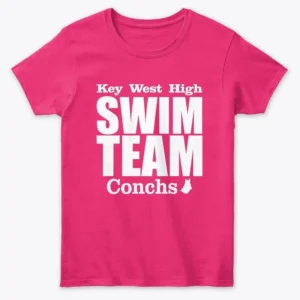 Diana Nyad Key West High Swim Team Conchs Pink T-Shirt