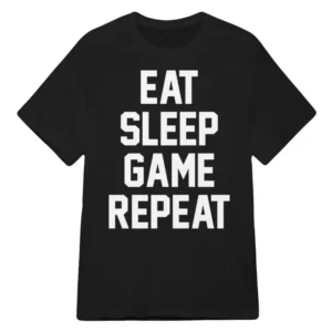 Jake Phelps Eat Sleep Game Repeat T-Shirt Shining Vale