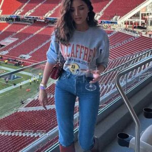 Olivia Culpo Christian McCaffrey San Francisco Football Sweatshirt