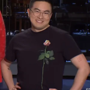 Saturday Night Live Bowen Yang Rose Print T-Shirt