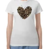 Leopard Heart Print T-Shirt Stolen Girl