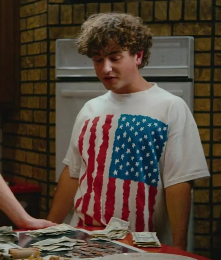 Gabriel LaBelle Snack Shack Moose USA Flag Tee