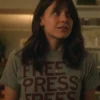 Melissa Benoist The Girls on the Bus Sadie McCarthy Free Press Frees Minds T-Shirt