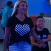 Danielle Cabral Checkered Heart T-Shirt The Real Housewives of New Jersey