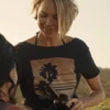 Arielle Kebbel Rescue HI-Surf Emily Palm Tree Black Shirt