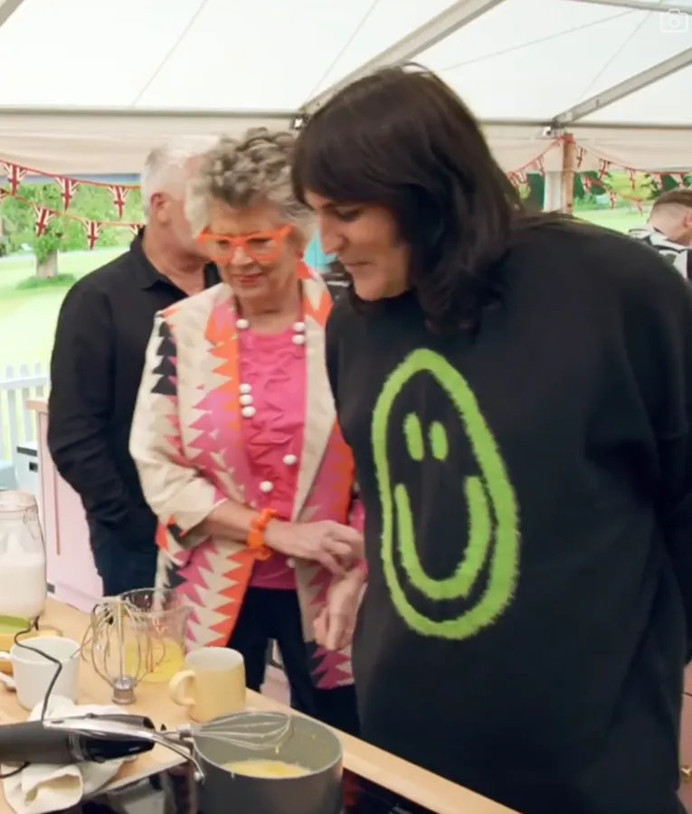 The Great British Baking Show Noel Fielding Smiley Face Sweatshirt