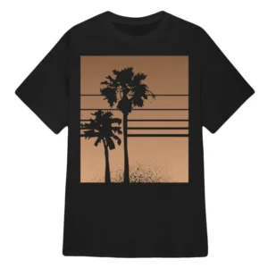 Rescue HI-Surf Emily Palm Tree Black T-Shirt