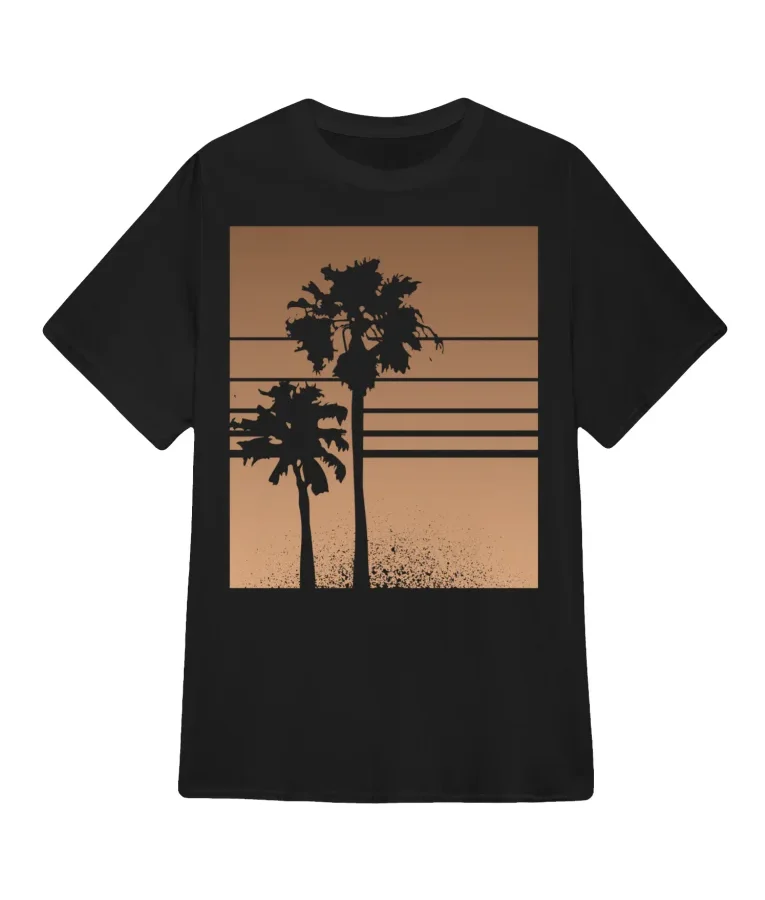 Rescue HI-Surf Emily Palm Tree Black T-Shirt