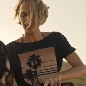 Rescue HI-Surf Emily Wright Palm Tree Black T-Shirt