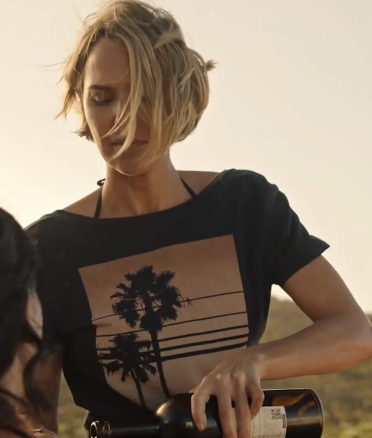 Rescue HI-Surf Emily Wright Palm Tree Black T-Shirt