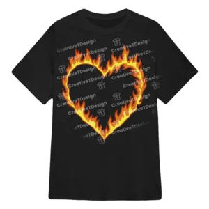 High Potential Morgan Gillory Croft Fire Heart T-Shirt