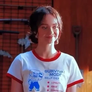 A Minecraft Movie Emma Myers Survival Mode Self-Defense Ringer T-Shirt