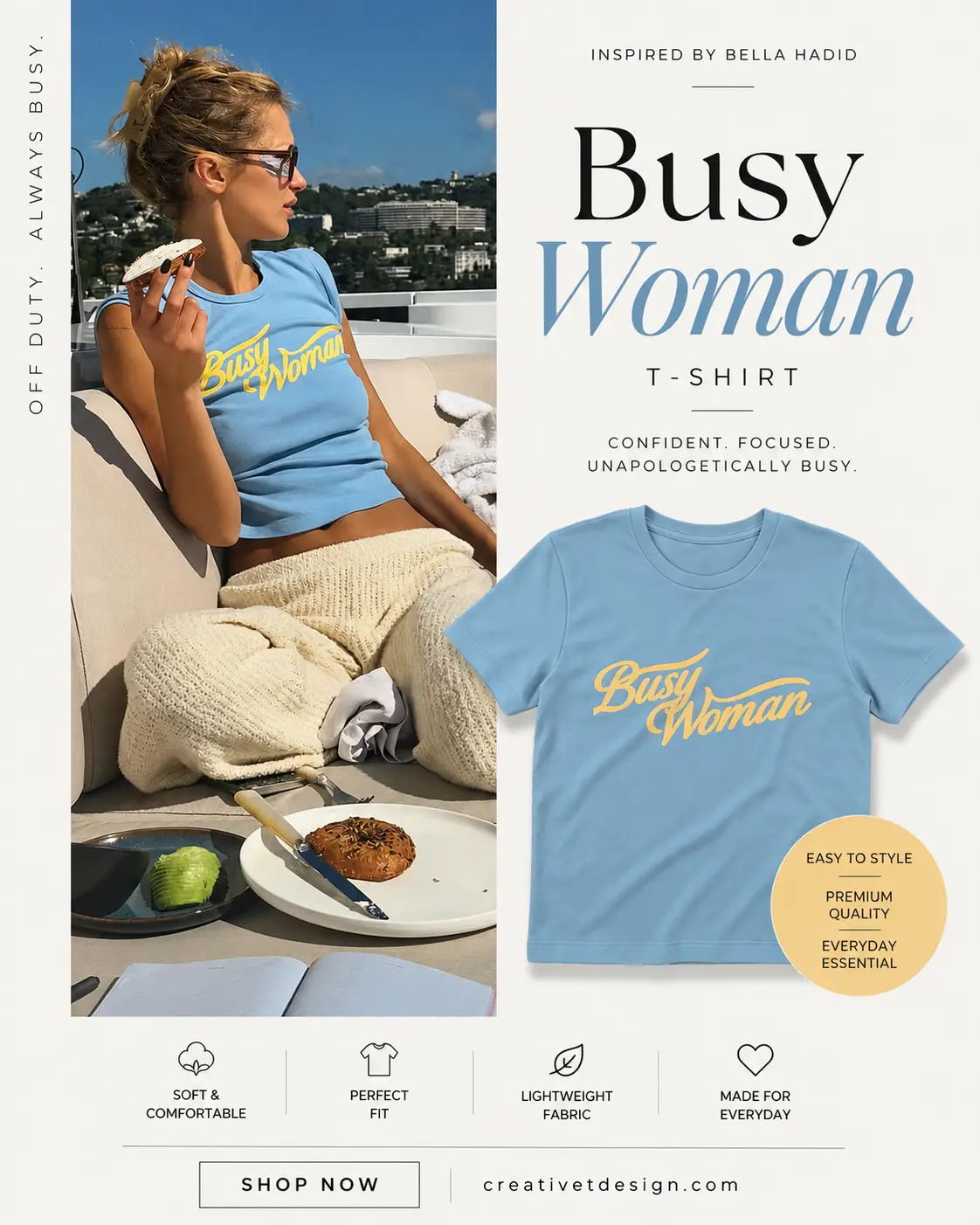 Bella Hadid Busy Woman T-Shirt