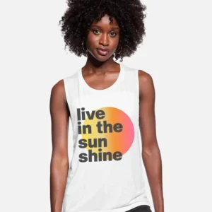 New York Living Live in the Sunshine Muscle Tank Top