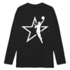 WNBA Logo Caitlin Clark Black Long Sleeve Shirt