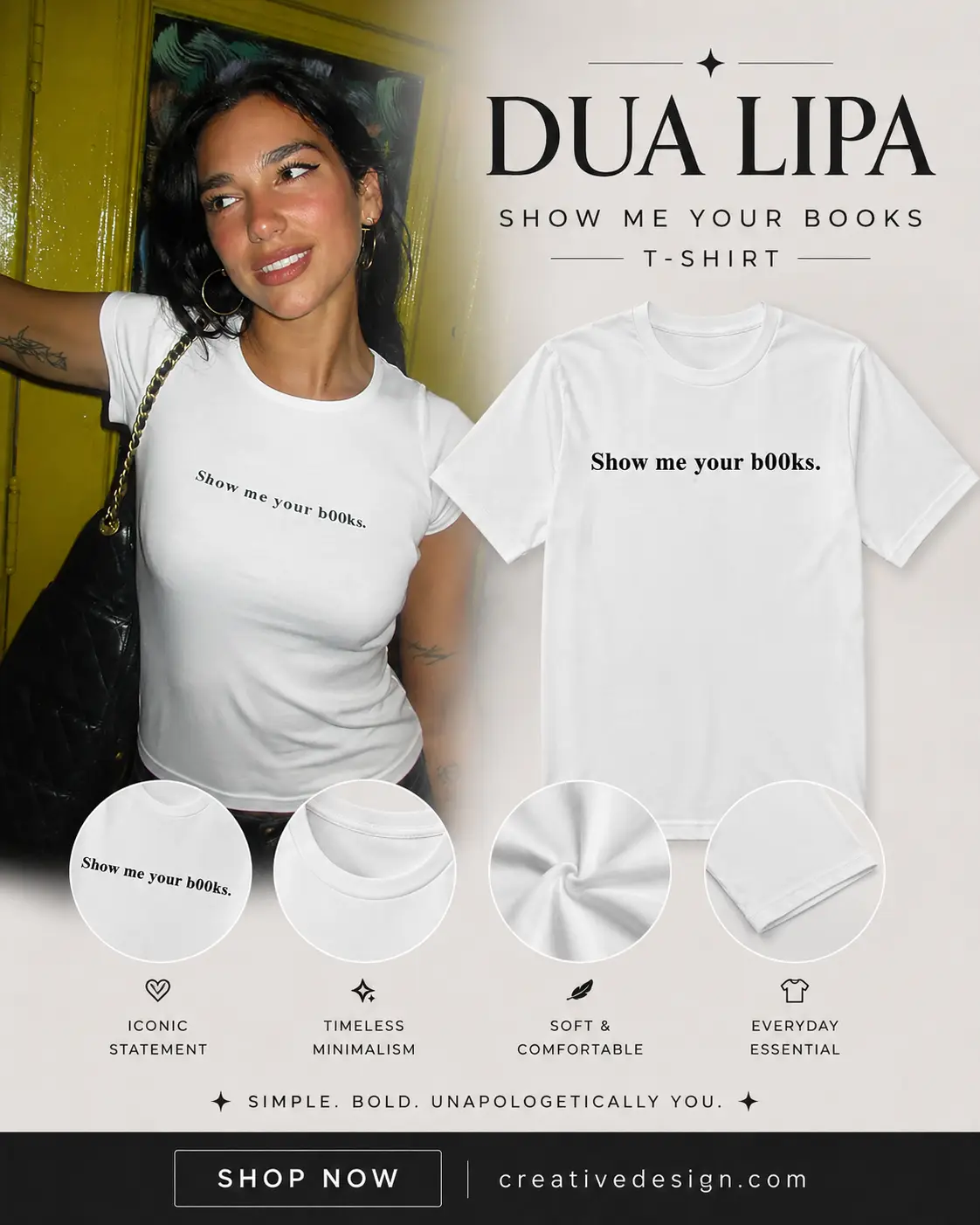 Dua Lipa Show Me Your Books T-Shirt