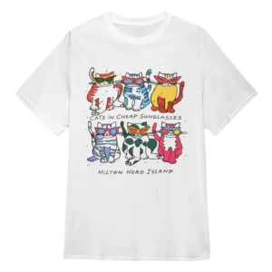 Cats in Cheap Sunglasses Hilton Head Island Justin Bieber T-Shirt