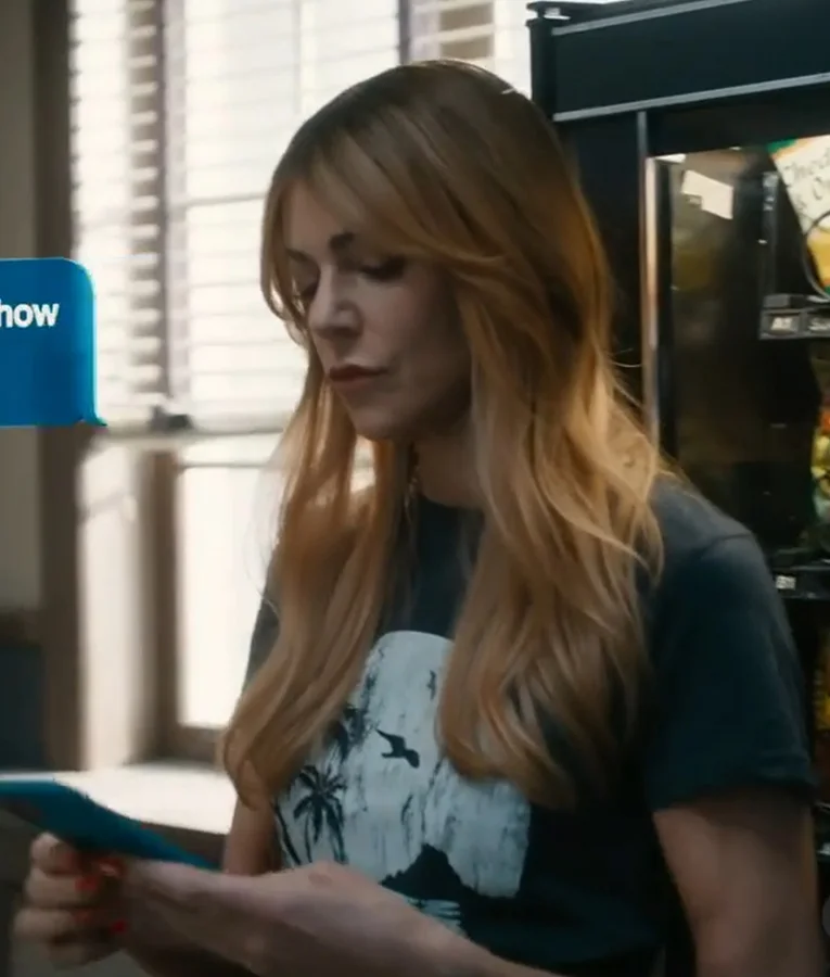 High Potential Kaitlin Olson Moon Beach Palm Tree T-Shirt
