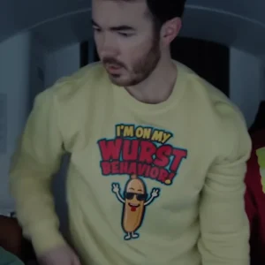 A Very Jonas Christmas Movie Kevin Jonas I'm On My Wurst Behavior! Sweatshirt