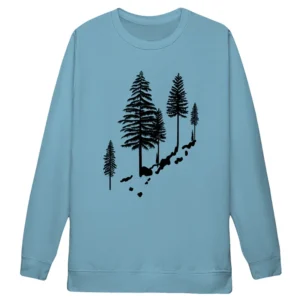 Pine Tree Blue Sweatshirt Carol Pluribus