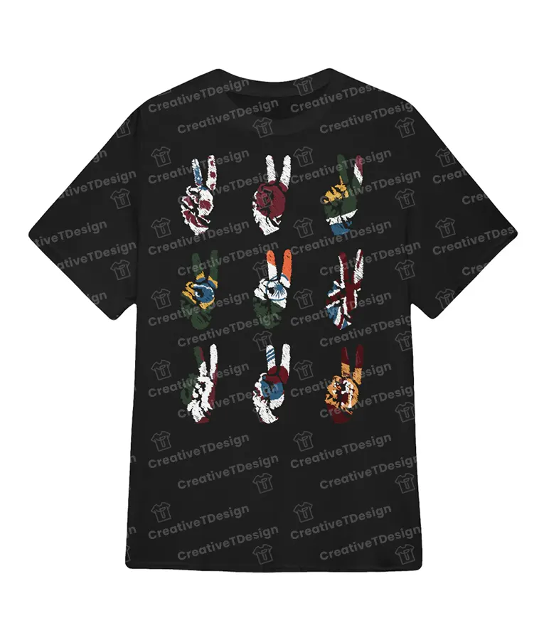 Multi Peace Hand Shirt