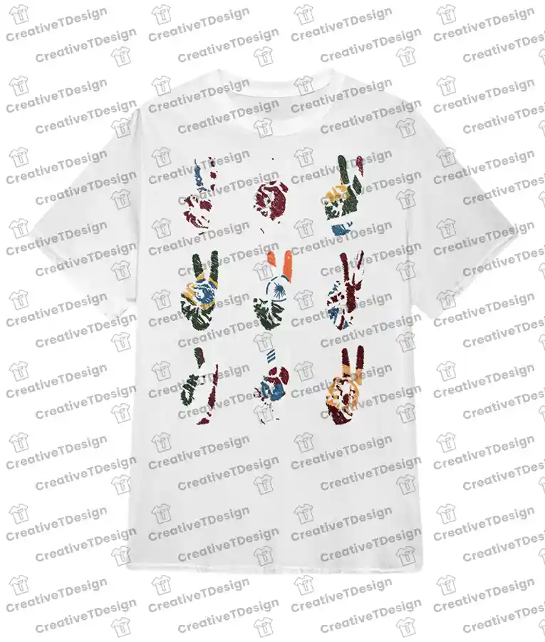 Multi Peace Hand T-Shirt